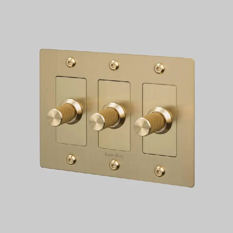 3G Dimmer / LED / Linear / With Logo / Brass