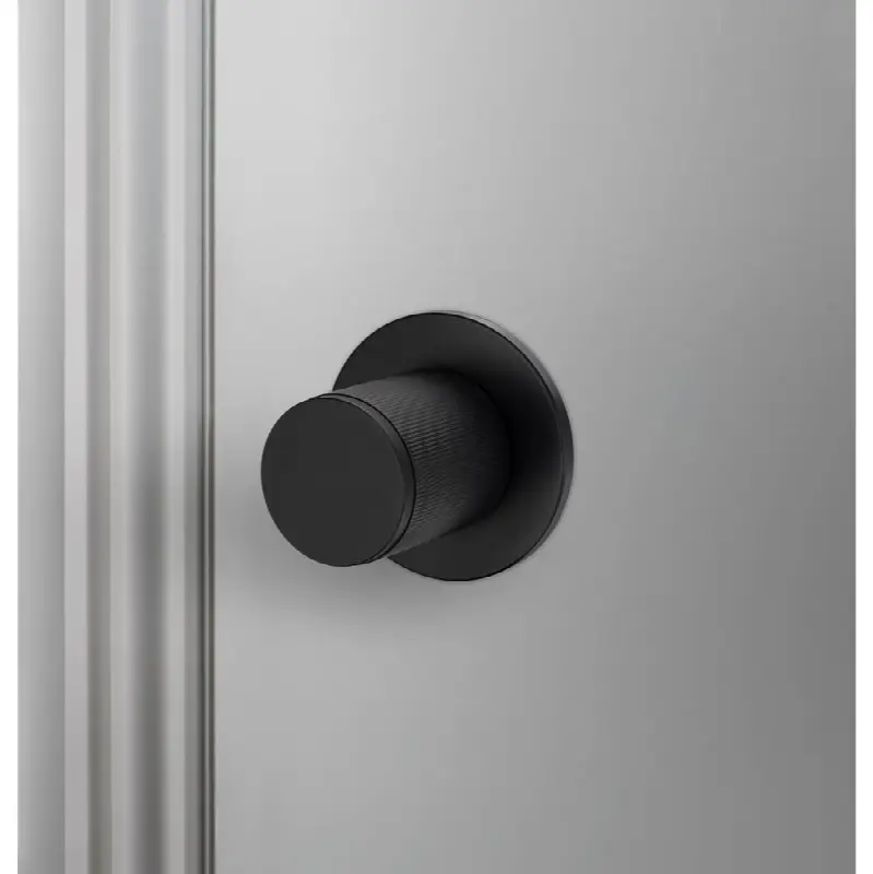 Door Knob / Pre-Drilled / Passage / Linear / Welders Black