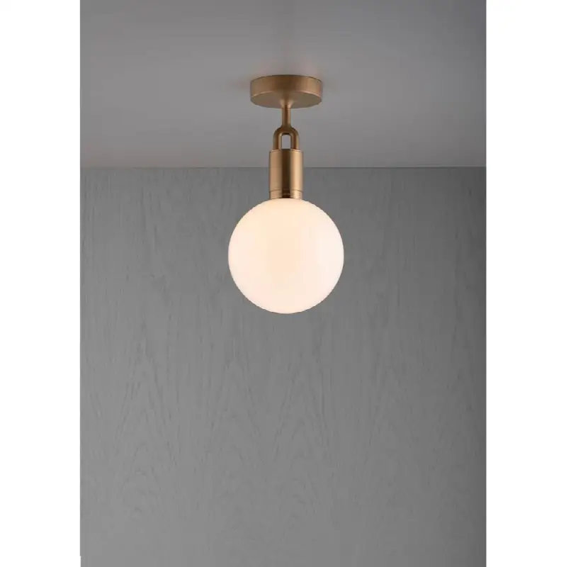 Forked Ceiling / Globe / Opal / Medium / Brass