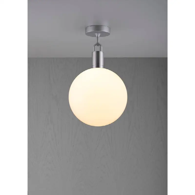 Forked Ceiling / Globe / Opal / Large / Steel