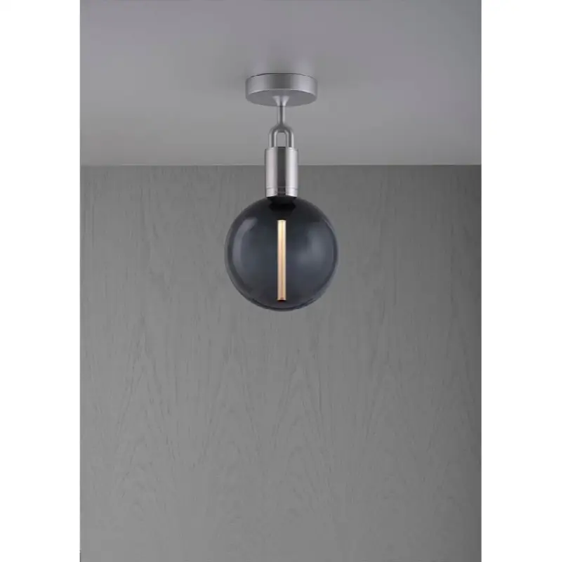 Forked Ceiling / Globe / Smoked / Medium / Steel