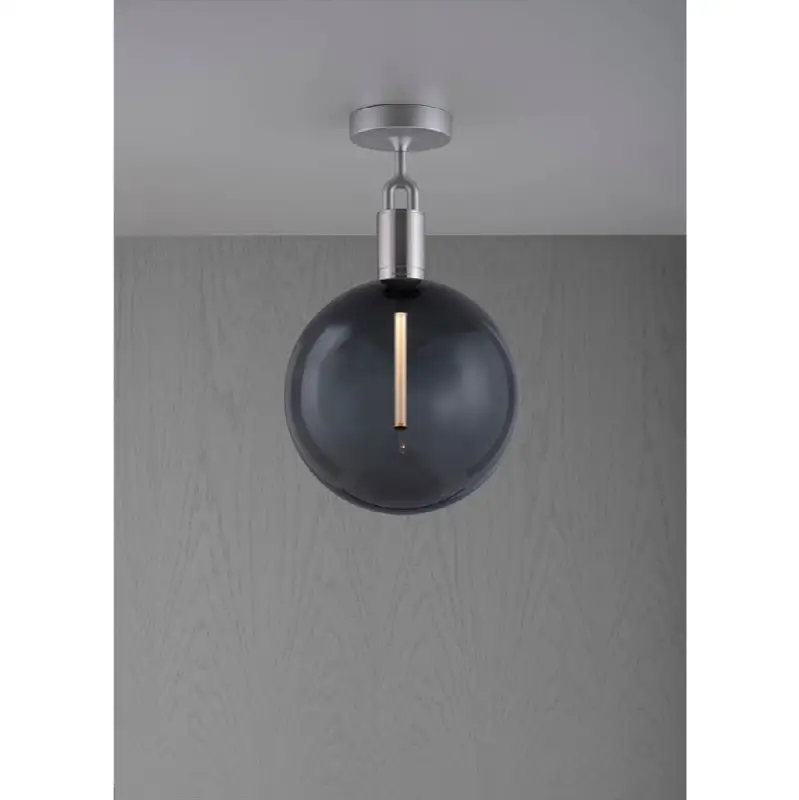 Forked Ceiling / Globe / Smoked / Large / Steel