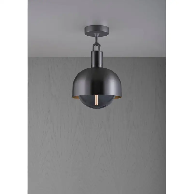 Forked Ceiling / Shade / Globe / Smoked / Medium / Gun Metal