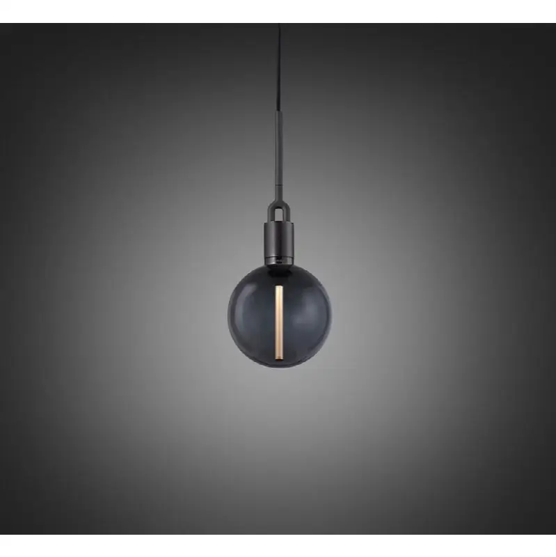 Forked Pendant / Globe / Smoked / Medium / Gun Metal