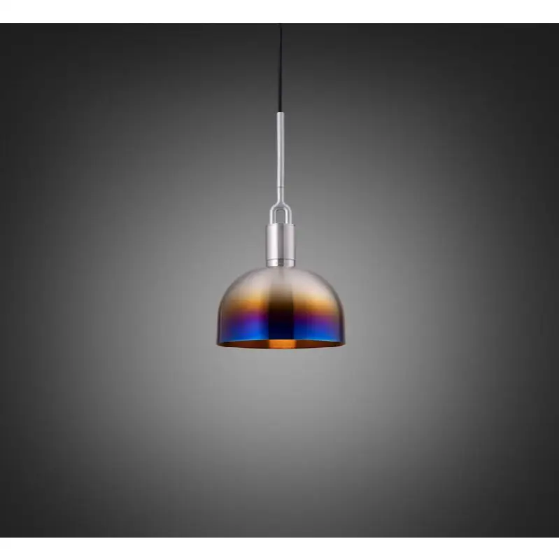 Forked Pendant / Shade / Medium / Burnt Steel