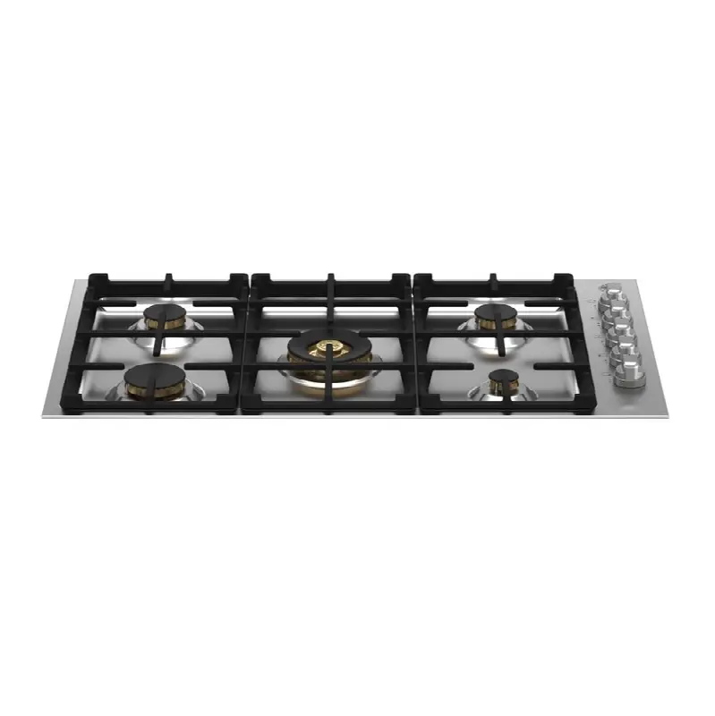 Master Series Drop-In Gas Cooktop, 5 Brass Burners, 36"