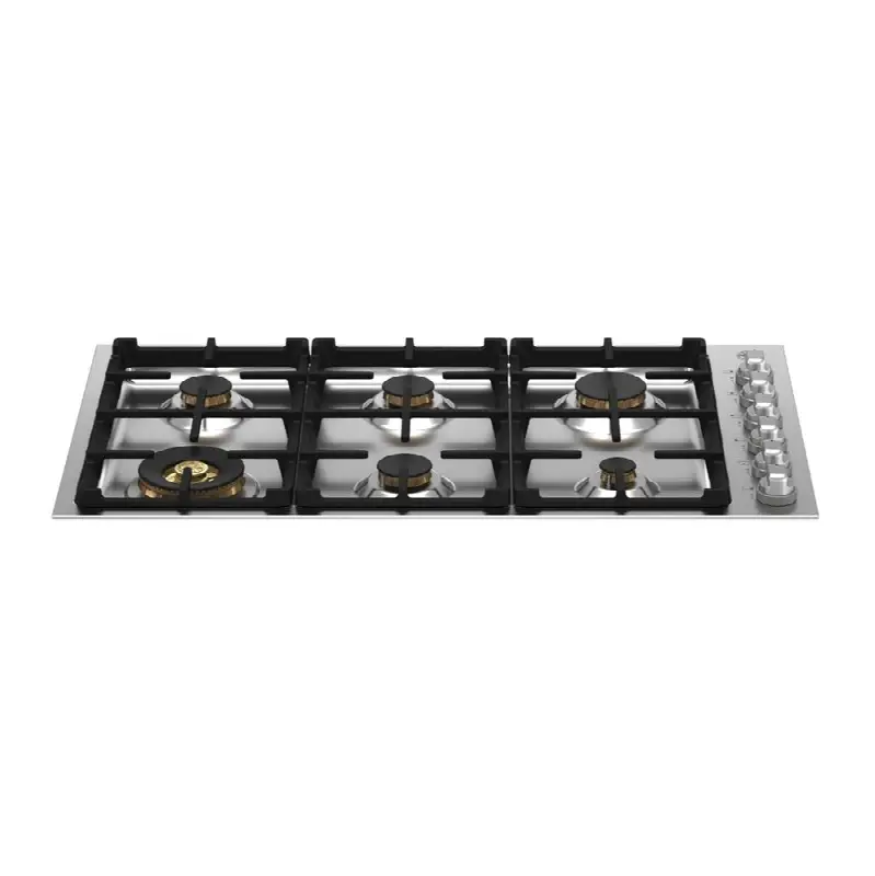 Master Series Drop-In Gas Cooktop, 6 Brass Burners, 36"