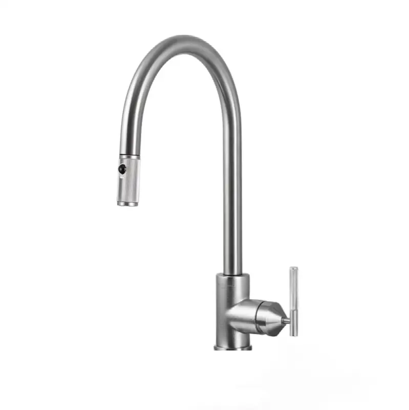 Kitchen Faucet / Pull-Out With Dual Spray / Linear / Steel