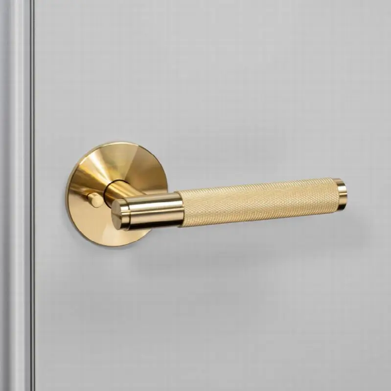 Door Handle / Conventional / Privacy / Cross / Brass