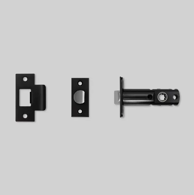 Tubular Latch / Door Handle / Privacy / Black - 2-3/8"