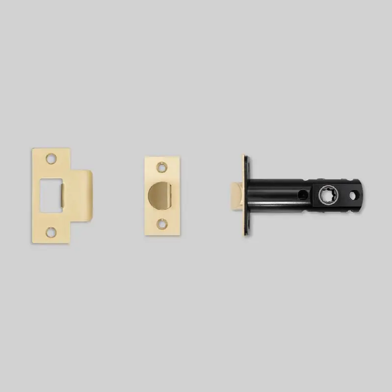Tubular Latch / Door Handle / Passage / Brass - 2-3/4"