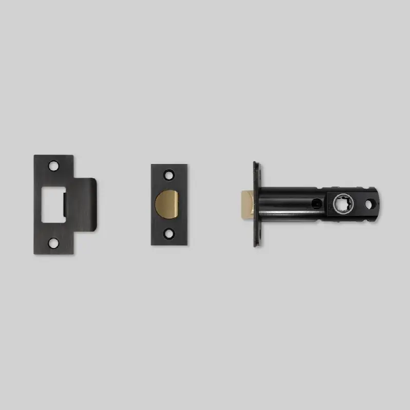 Tubular Latch / Door Handle / Passage / Smoked Bronze - 2-3/8"