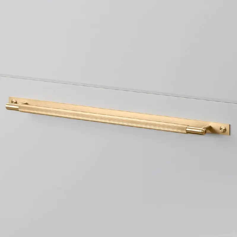 Pull Bar / Plate / Linear / Large / Brass