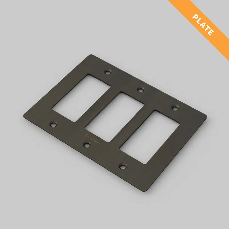 3G Plate / Logo / Smoked Bronze