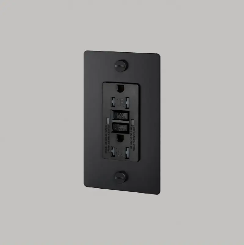1G Duplex Gfci Outlet / Without Logo / Black