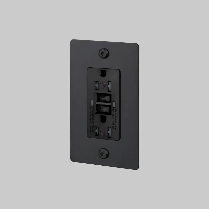 1G Duplex Outlet / Gfci / Linear / Without Logo / Black