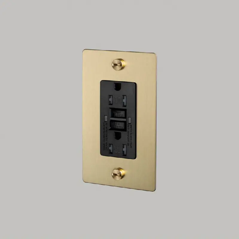 1G Duplex Gfci Outlet / Without Logo / Brass