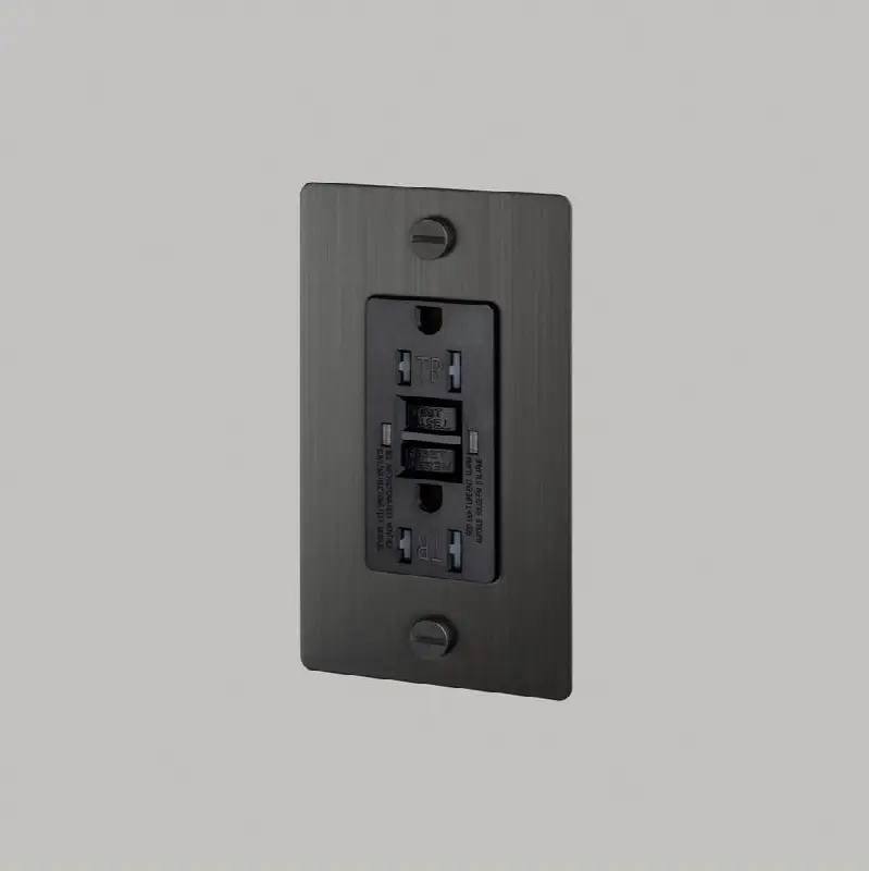 1G Duplex Gfci Outlet / Without Logo / Smoked Bronze