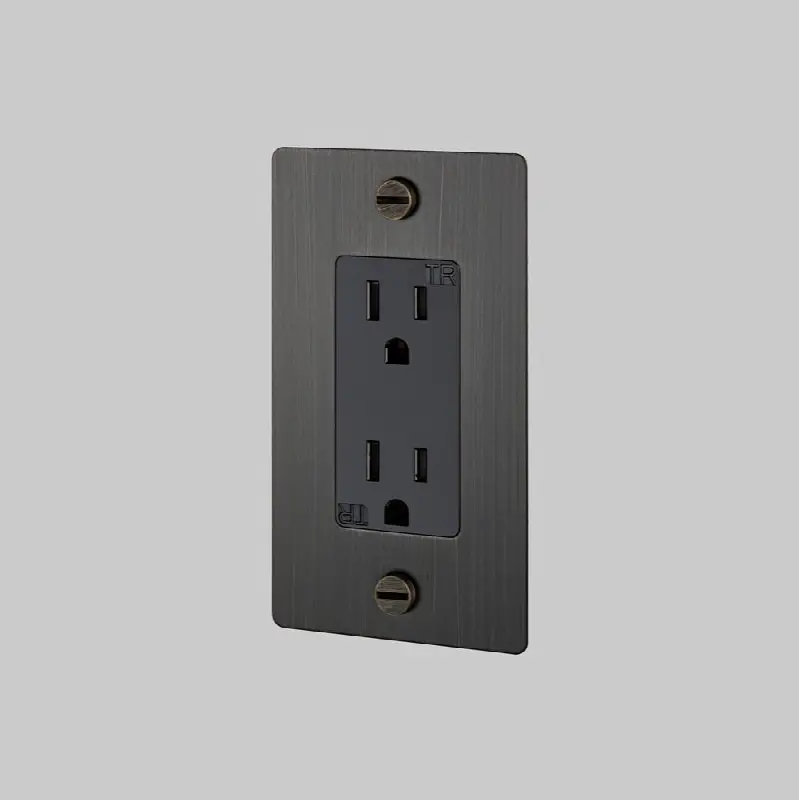 1G Duplex Outlet / Without Logo / Smoked Bronze
