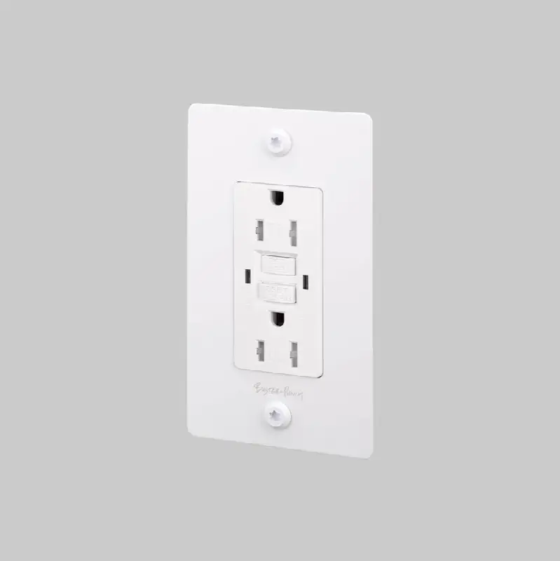 1G Duplex Outlet / Gfci / Linear / With Logo / White