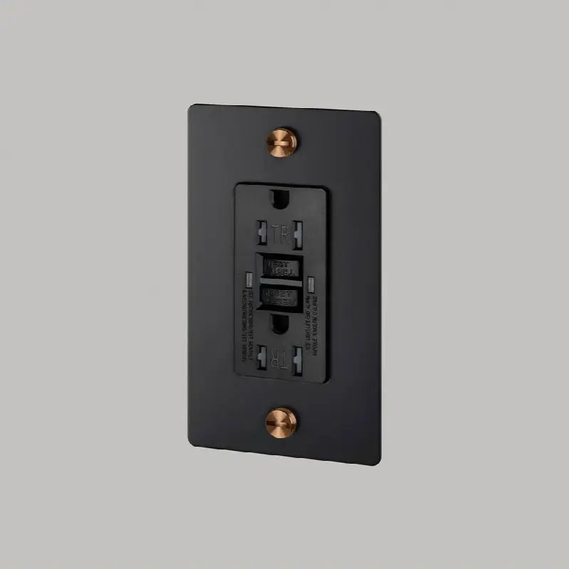 1G Duplex Outlet / Gfci / Cross / Without Logo / Black / Warm Sunset