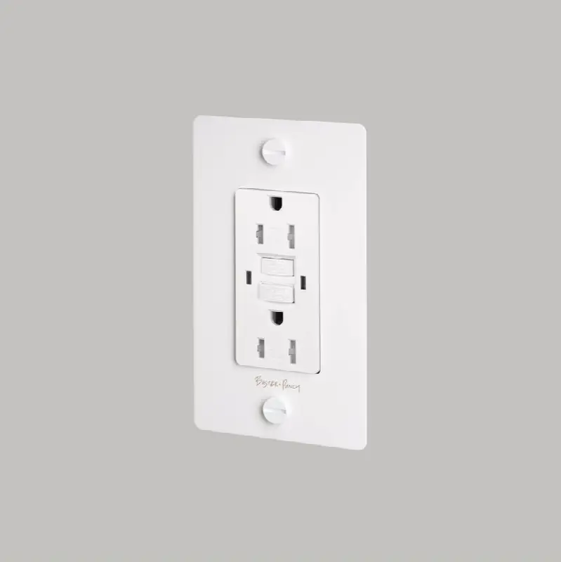 1G Duplex Gfci Outlet / With Logo / White