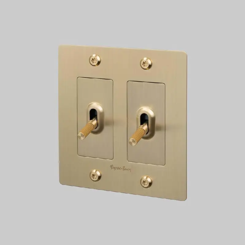 2G Toggle / Linear / With Logo / Brass