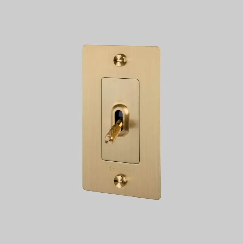 1G Toggle Switch / Logo / Brass