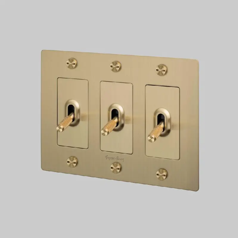3G Toggle / Cross / With Logo / Brass