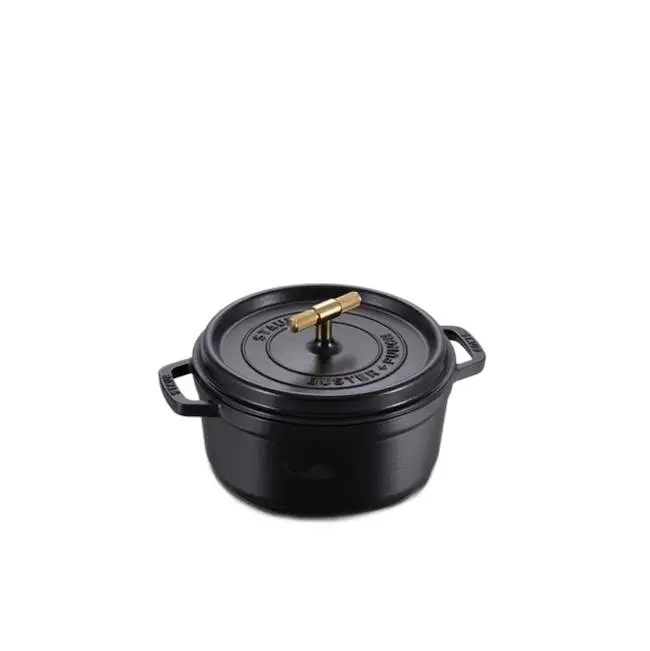 Cocotte / 9.45 Inches / Staub / Black / Brass