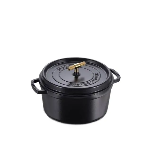 Cocotte / 11.02 Inches / Staub / Black / Brass