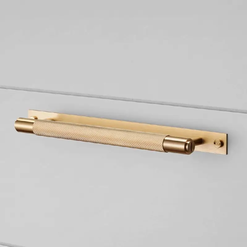 Pull Bar / Plate / Cross / Medium / Brass