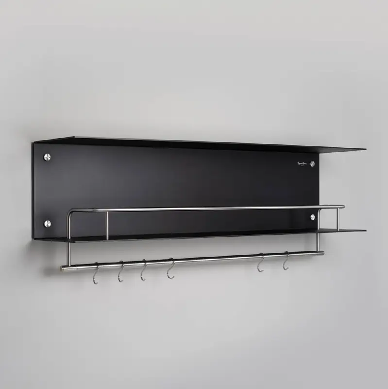 Kitchen Shelf / Hanger / Black / Without Logo / Steel