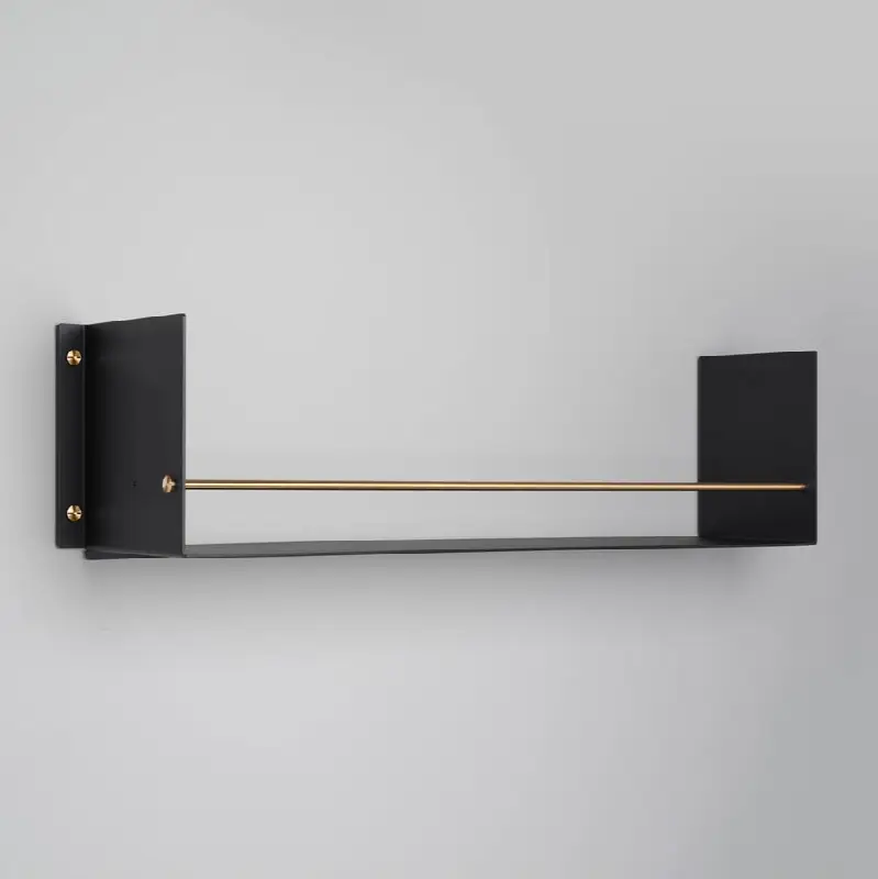 Kitchen Shelf / Girder / Black / Brass