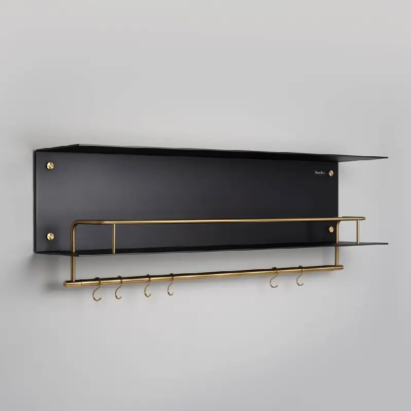 Kitchen Shelf / Hanger / Black / Without Logo / Brass