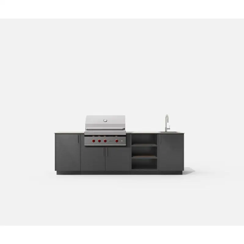 Includes: Grill Base Cabinet, Storage Cabinets And Sink/Faucet. For More Information, See Detailed Technical Sheet.