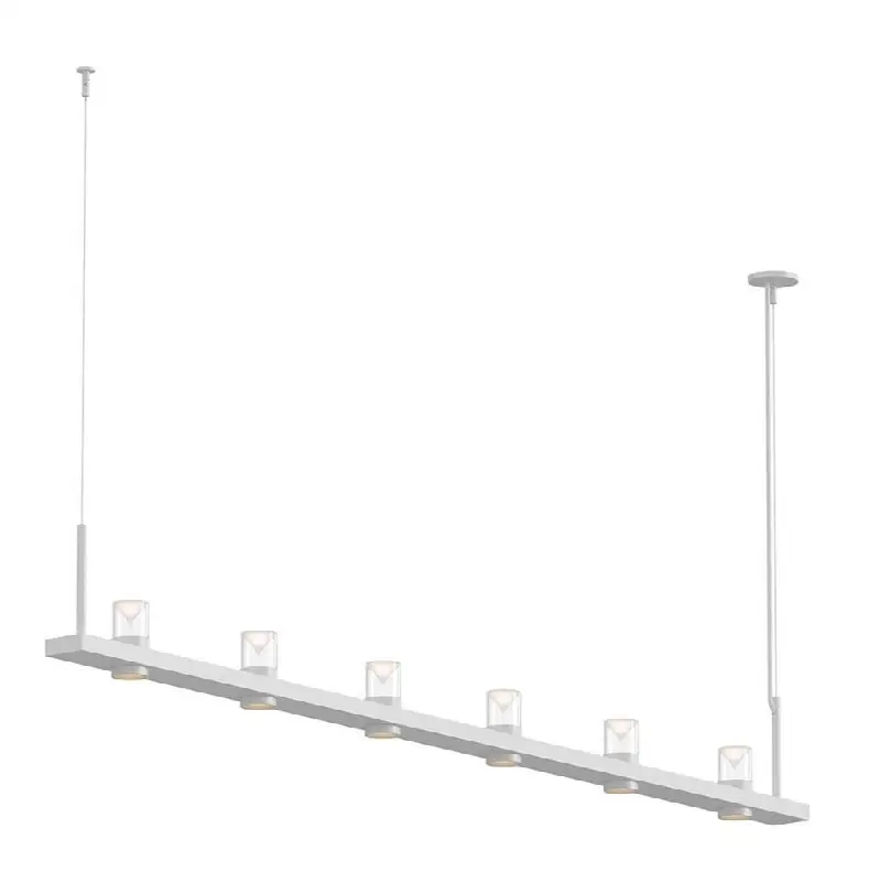 8" Linear LED Pendant with Clear w/Cone Uplight Trim