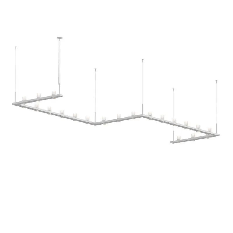 4" x 16" Zig-Zag LED Pendant Etched Cylinder Uplight Trim
