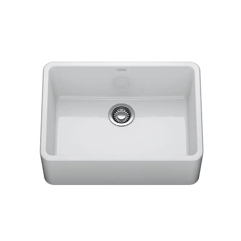 Ceranova 27-in. Fireclay Ceramic Farmhouse Apron Front Single Bowl Kitchen Sink in Glossy White
