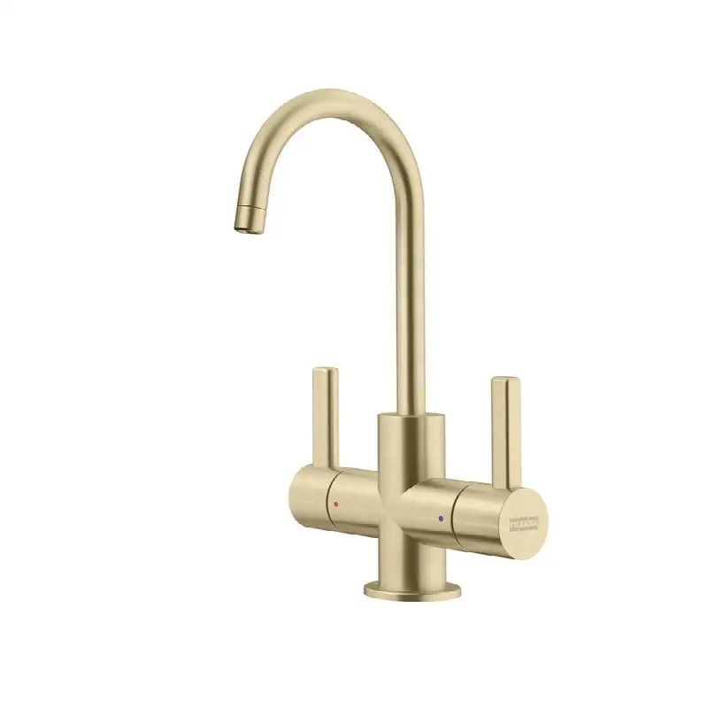 8.75-in Double Handle Hot and Cold Water Filtration Faucet in Gold, UNJ-HC-GLD