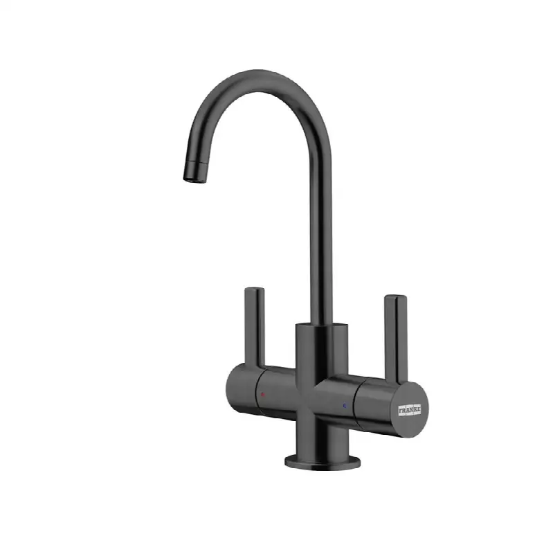 8.75-in Double Handle Hot and Cold Water Filtration Faucet in Industrial Black, UNJ-HC-IBK