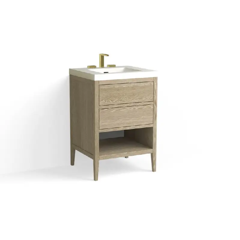 Hudson Vanity, 24"W, 34"H, in O1 Washed Oak