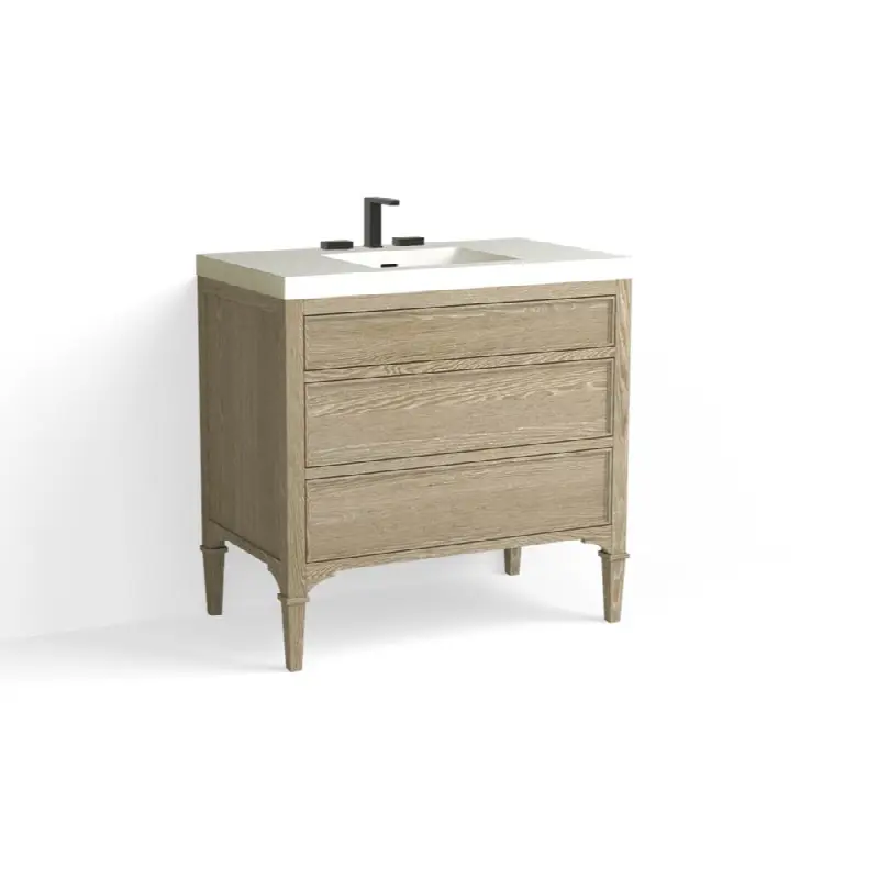 Owen Vanity, 36"W, 34"H, in O1 Washed Oak