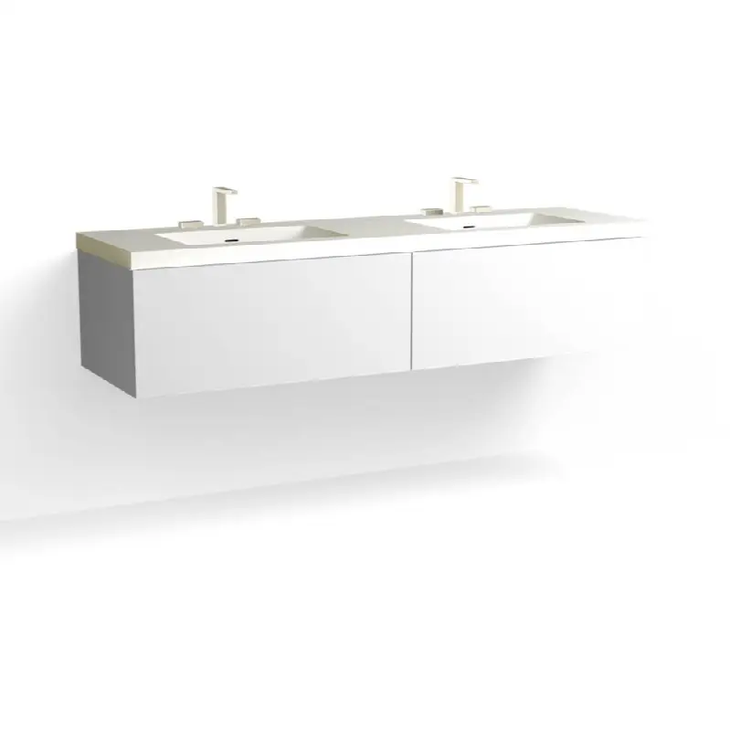 Summit Vanity, 72" Wide, 15" High in C1 White