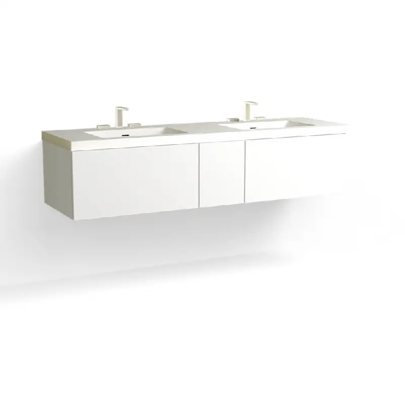 Summit Vanity, 72" Wide, 15" High in C1 White
