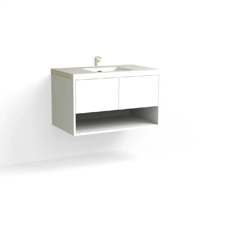 Modo Vanity, 36" Wide, 20" High in C1 White