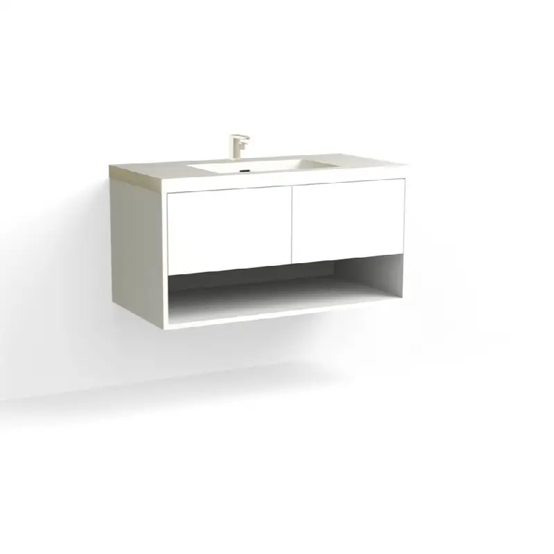 Modo Vanity, 42" Wide, 20" High in C1 White