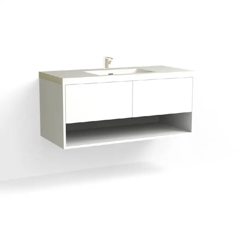 Modo Vanity, 48" Wide, 20" High in C1 White