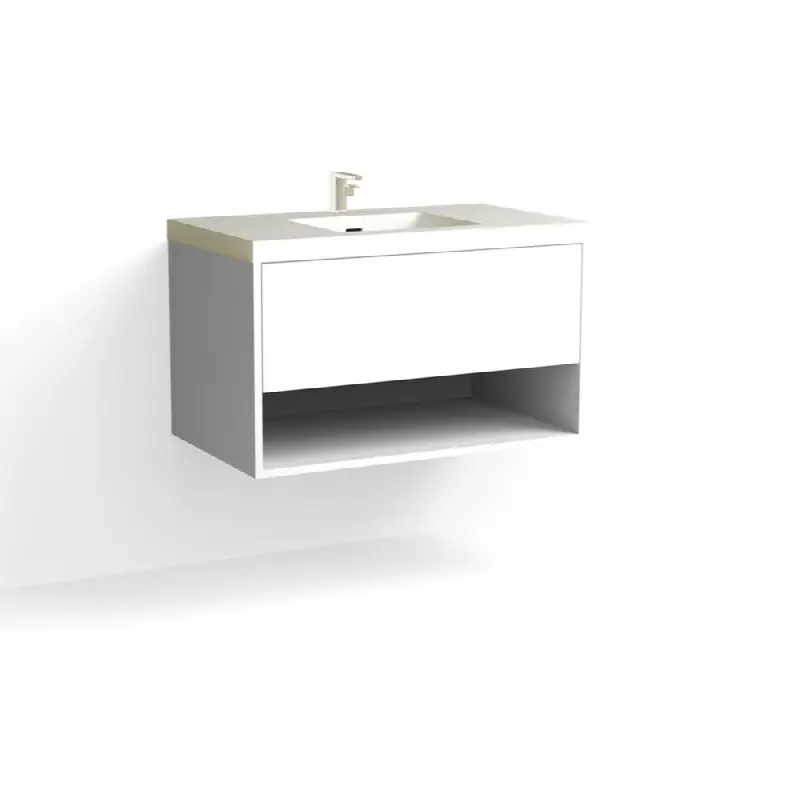 Modo Vanity, 36" Wide, 20" High in C1 White