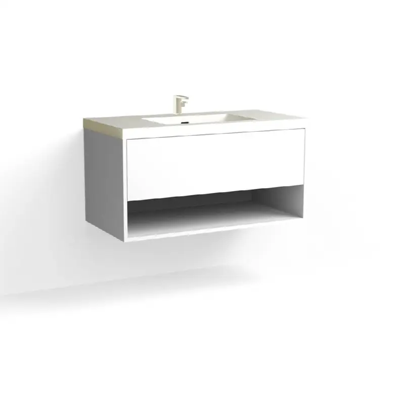 Modo Vanity, 42" Wide, 20" High in C1 White